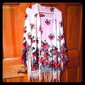 Oasap Floral Kimono